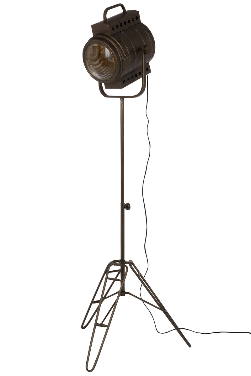 Op bioscoop geïnspireerde vloerlamp 'FILM AB' - elegant metaal- en glasontwerp in zwart - 170 cm hoog