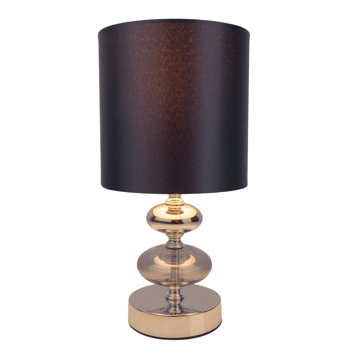 Stoff, Tischleuchte "MALI", Tischleuchte, Textil in Schwarz,, mit E14-Fassung, für Esszimmer, Wohnzimmer, Diele oder Büro, Tischlampe für Wohnzimmer oder Esszimmer, Nachttischlampe 28,5 cm hoch
