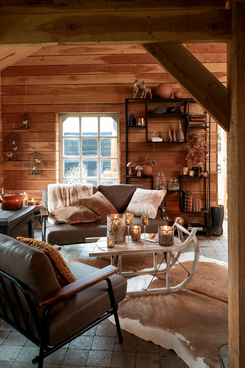 Elegante lederen kussens met franjes in cognac - exclusieve accenten voor je huis