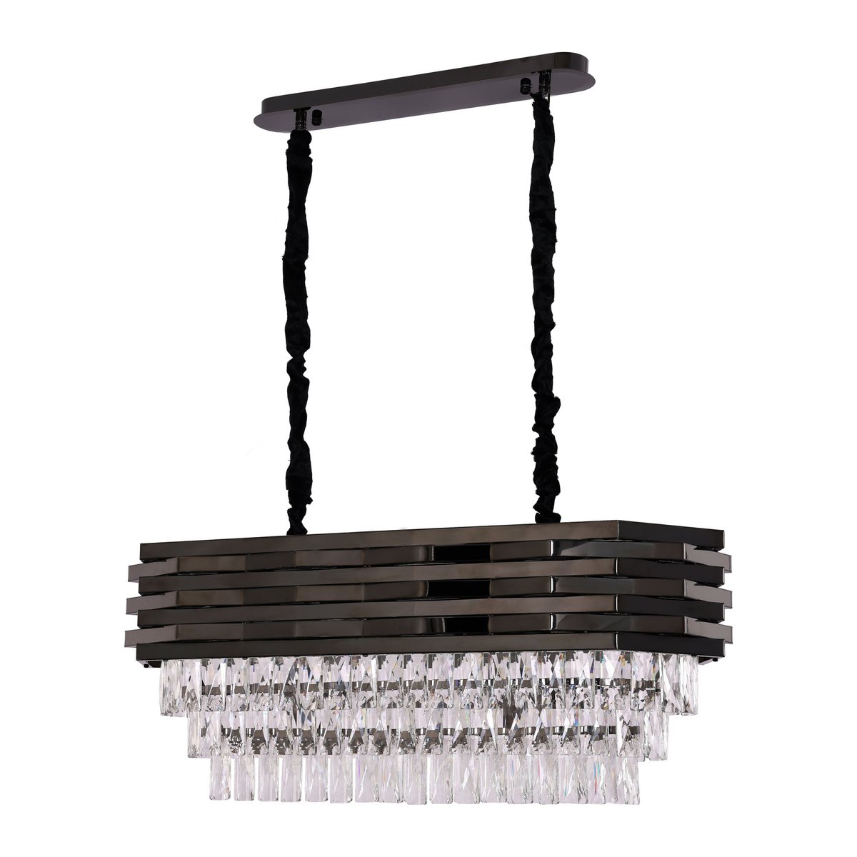 Hanging light Crystal Black | 80x30cm
