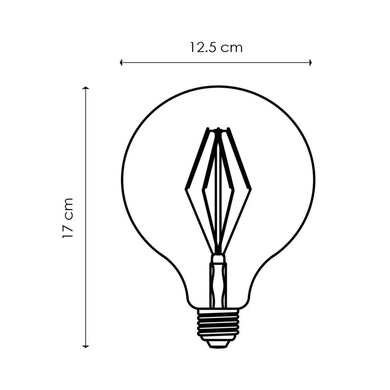 Home Sweet Home dimbare LED Koolstof A E27 G125 4W 120Lm 1800K rook