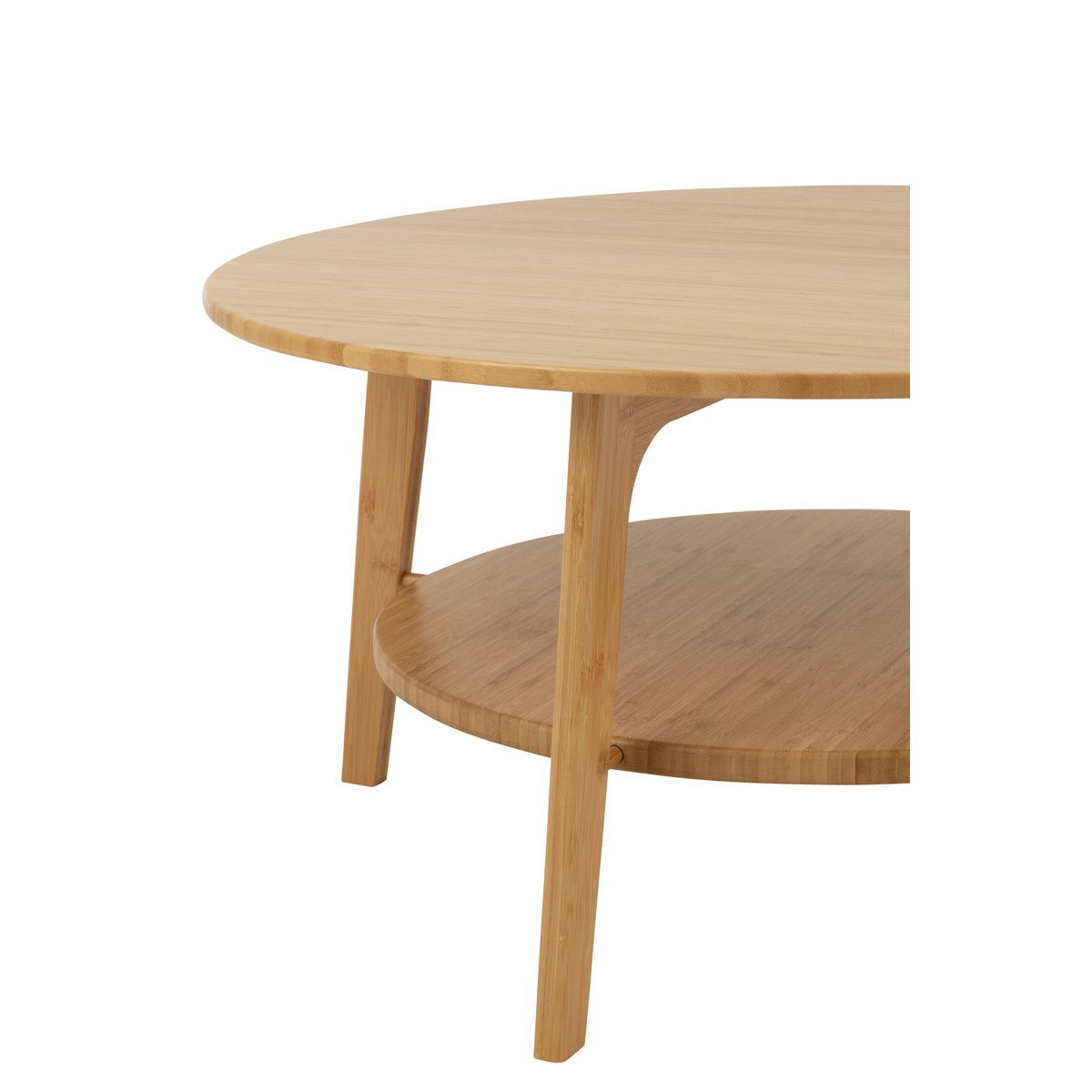 J -Line Side Table Round - Bambus - Naturel - groß