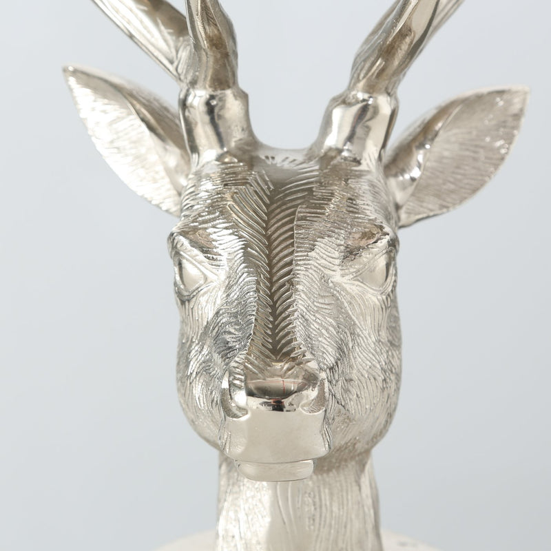 Festliches Windlicht 'Hirsch' - Exklusives Aluminium-Design, 24x51 cm - Perfekt für eine stimmungsvolle Weihnachtsbeleuchtung