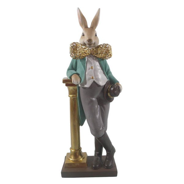 Decorative Statue Rabbit Multicolored 15x9x45 cm
