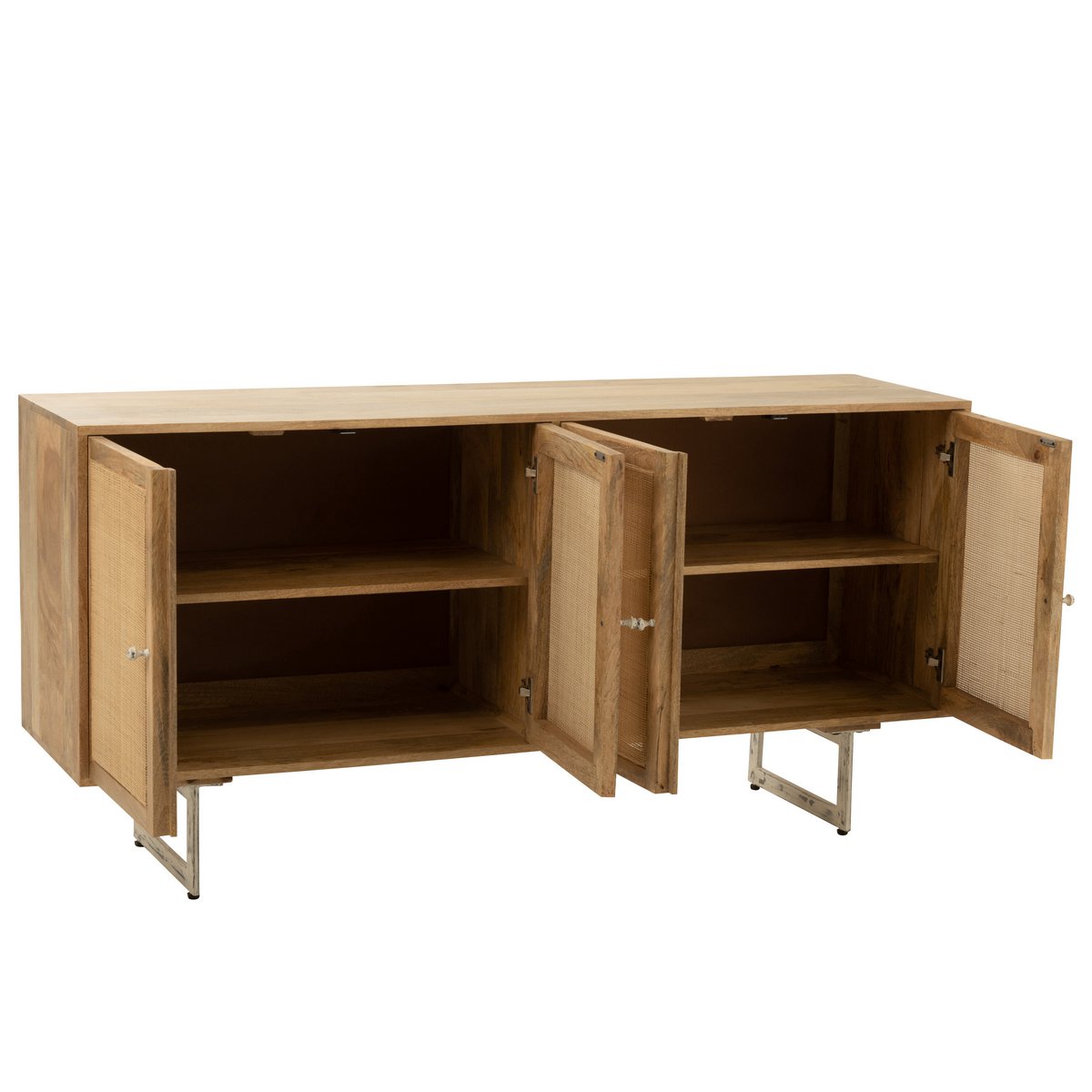 Rattan mango wood chest of drawers natural