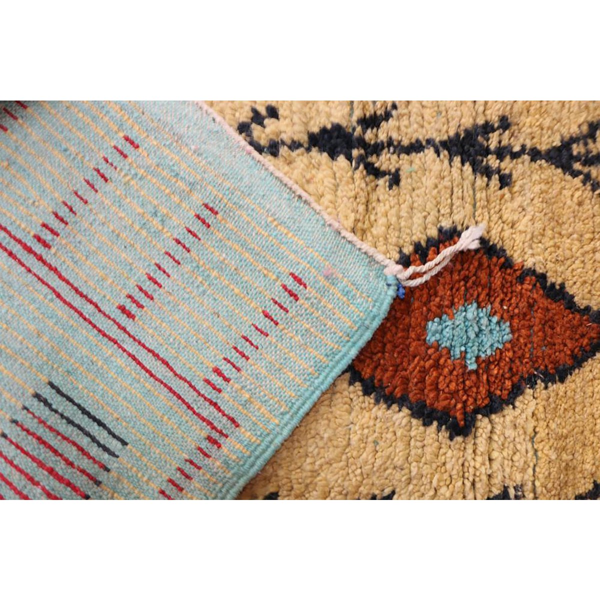 Marokkanischer Berber-Flurteppich aus reiner Wolle, 73 x 343 cm