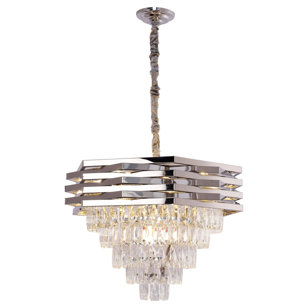 Hanging light crystal chrome | 60cm