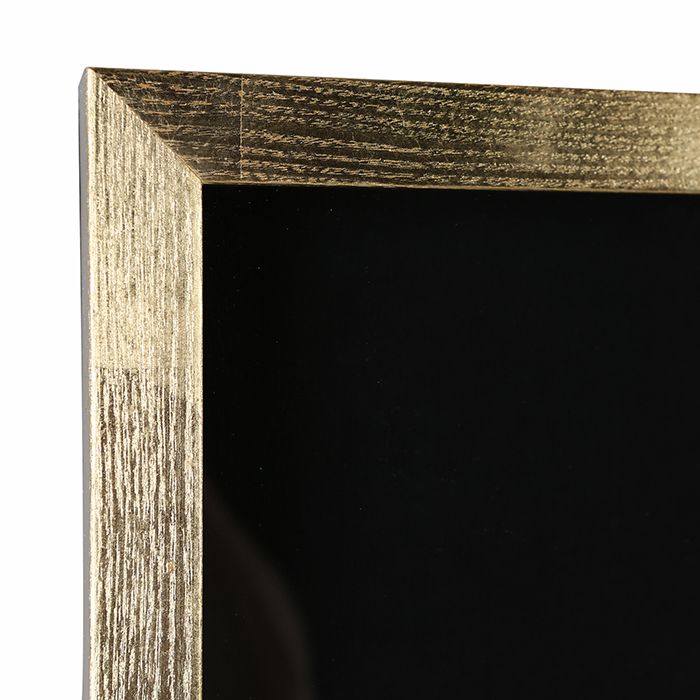 Wall object 'Plato' - handmade wood/glass artwork, gold/black, 80x80 cm