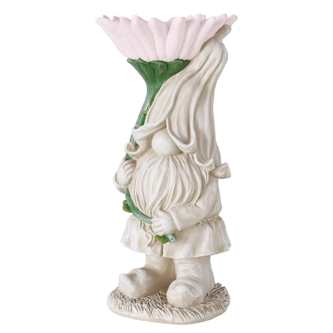 Pedder Blütenzauber Gartenwichtel 39 cm Grau Rosa