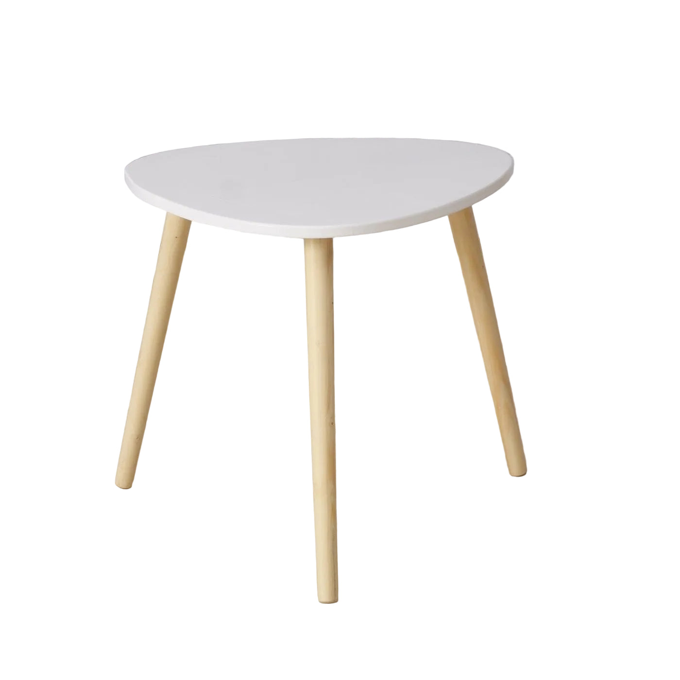 Visby Nordico Side Table White Natural Wood Tripod Table