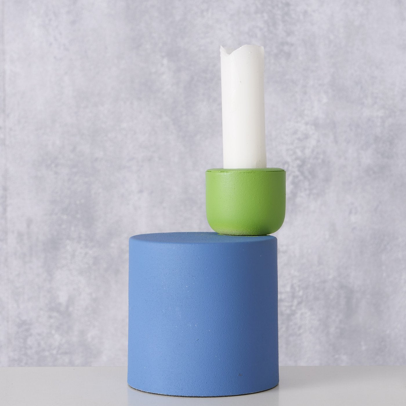 Coulari candlestick – modern chic in blue and green