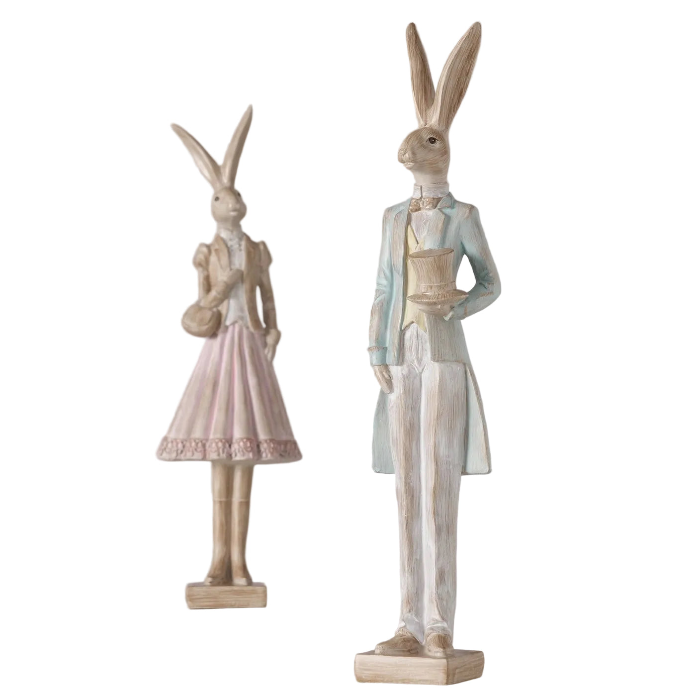 Deko Hasenfigur Elowen Hasenpaar elegant 2er Set