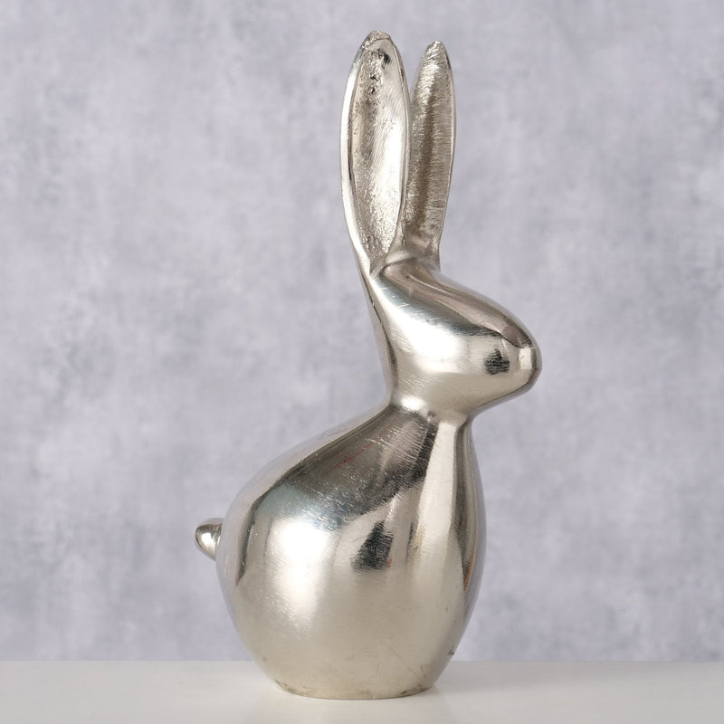 Decorative rabbit Lapis – elegant silver figure made of aluminum Easter decoration