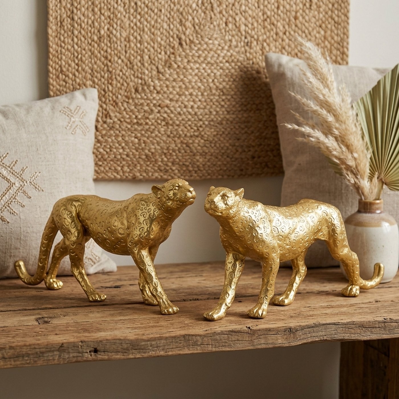 Leos Leopard Figuren 2er Set Gold
