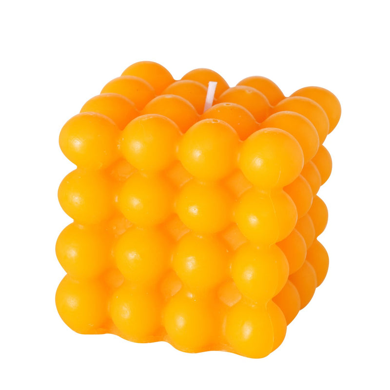 Colorful Bubble candle set – atmospheric light in orange, light pink, light purple