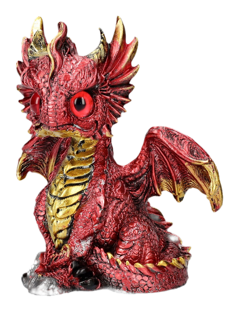 Set of 3 decorative dragons – mystical dragon figures with a noble look