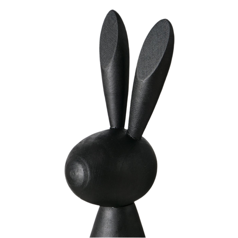 Paashaas houten figuren Lotis 2-delig. Set Zwart – Modern Design 18-22 cm