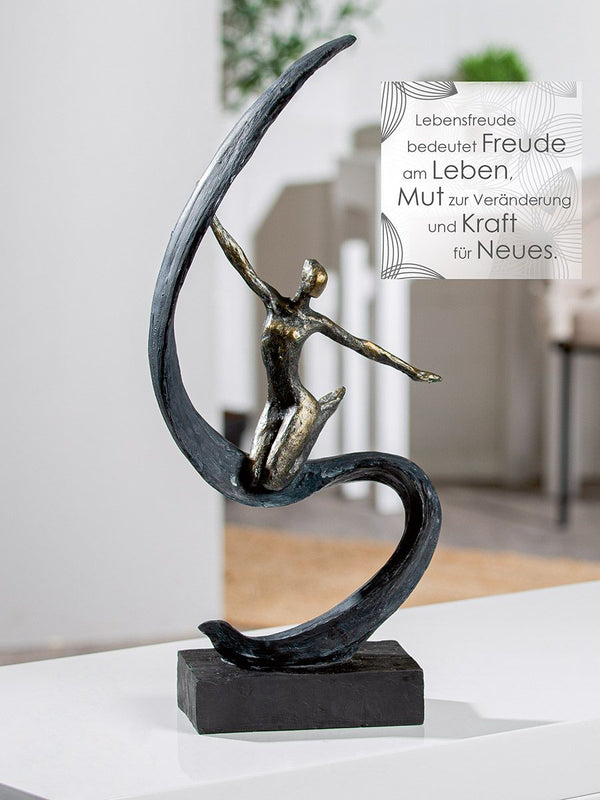 Limitierte Auflage Lebensfreude Kunstharz Skulptur – Ein Symbol der Inspiration und des Mutes