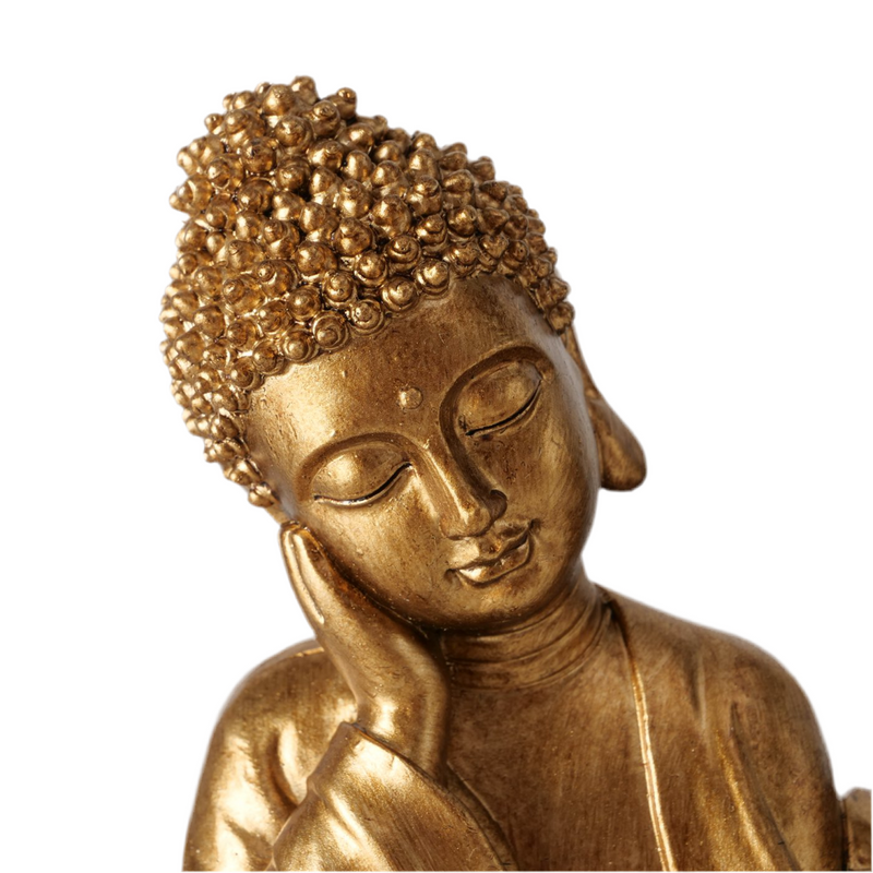 Elegantes 2er Set Teelichthalter Buddha Luxor Gold Glanzoptik