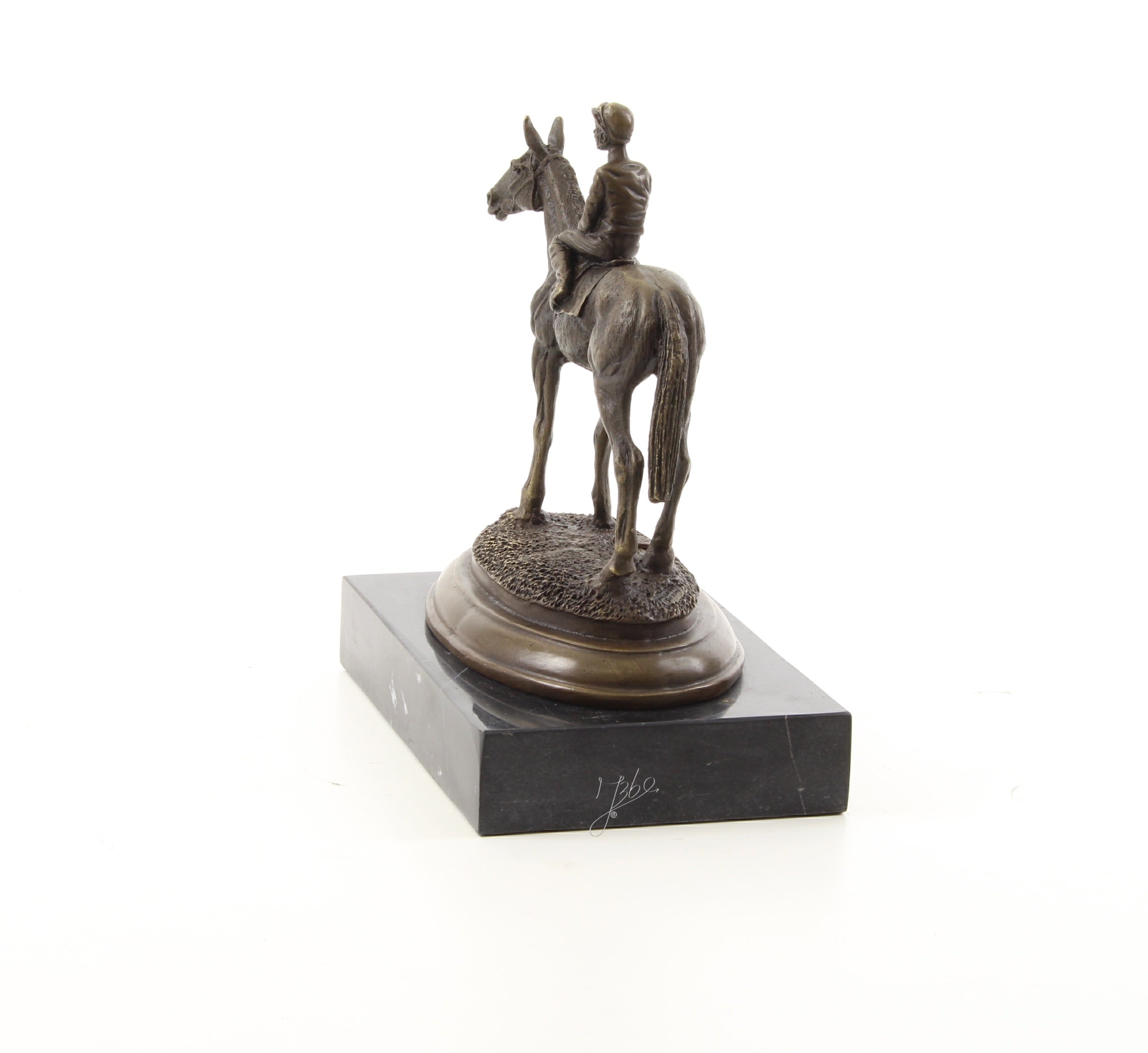 Imperius Reiter Skulptur aus echter Bronze mit Marmorsockel