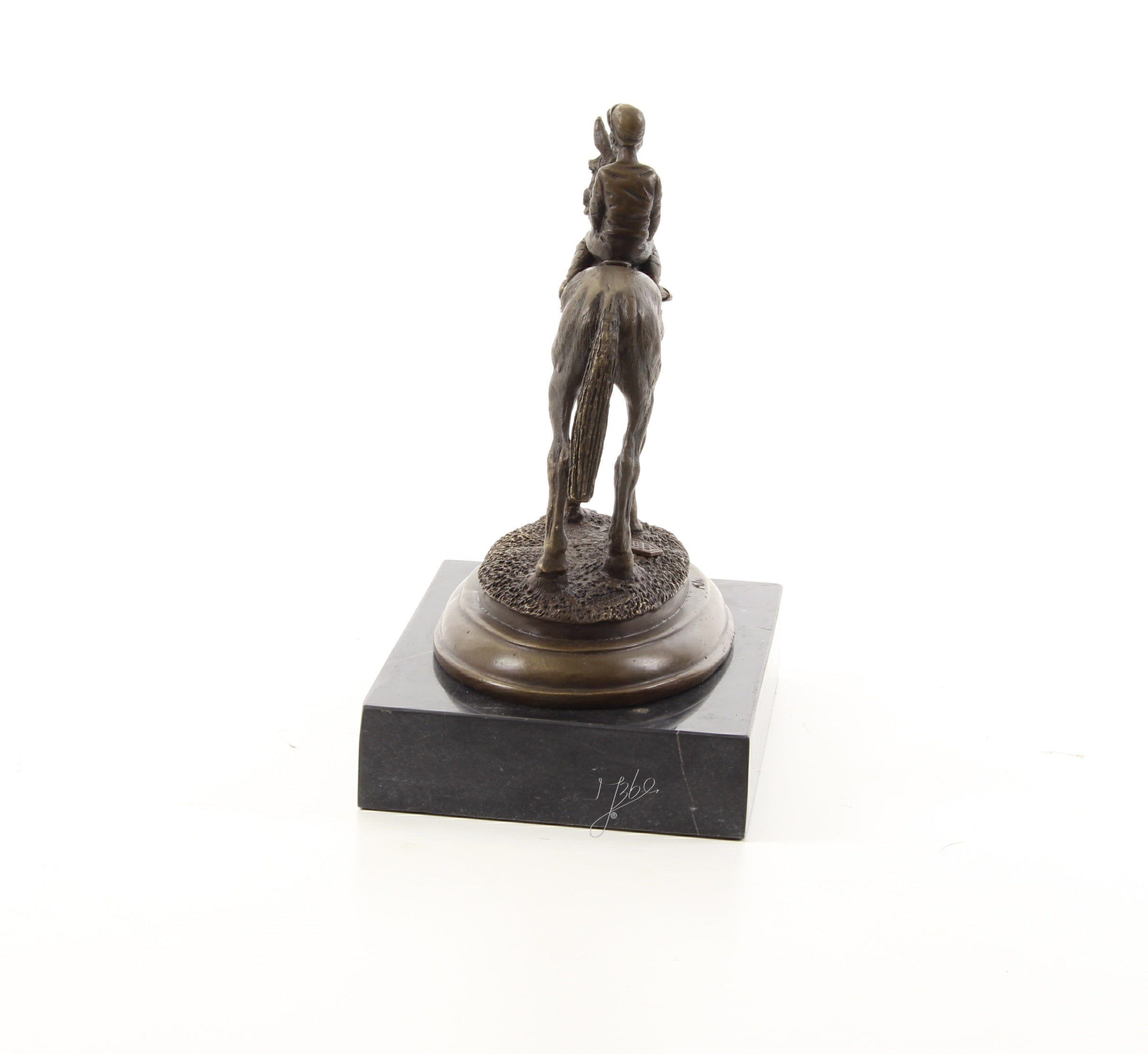 Imperius Reiter Skulptur aus echter Bronze mit Marmorsockel