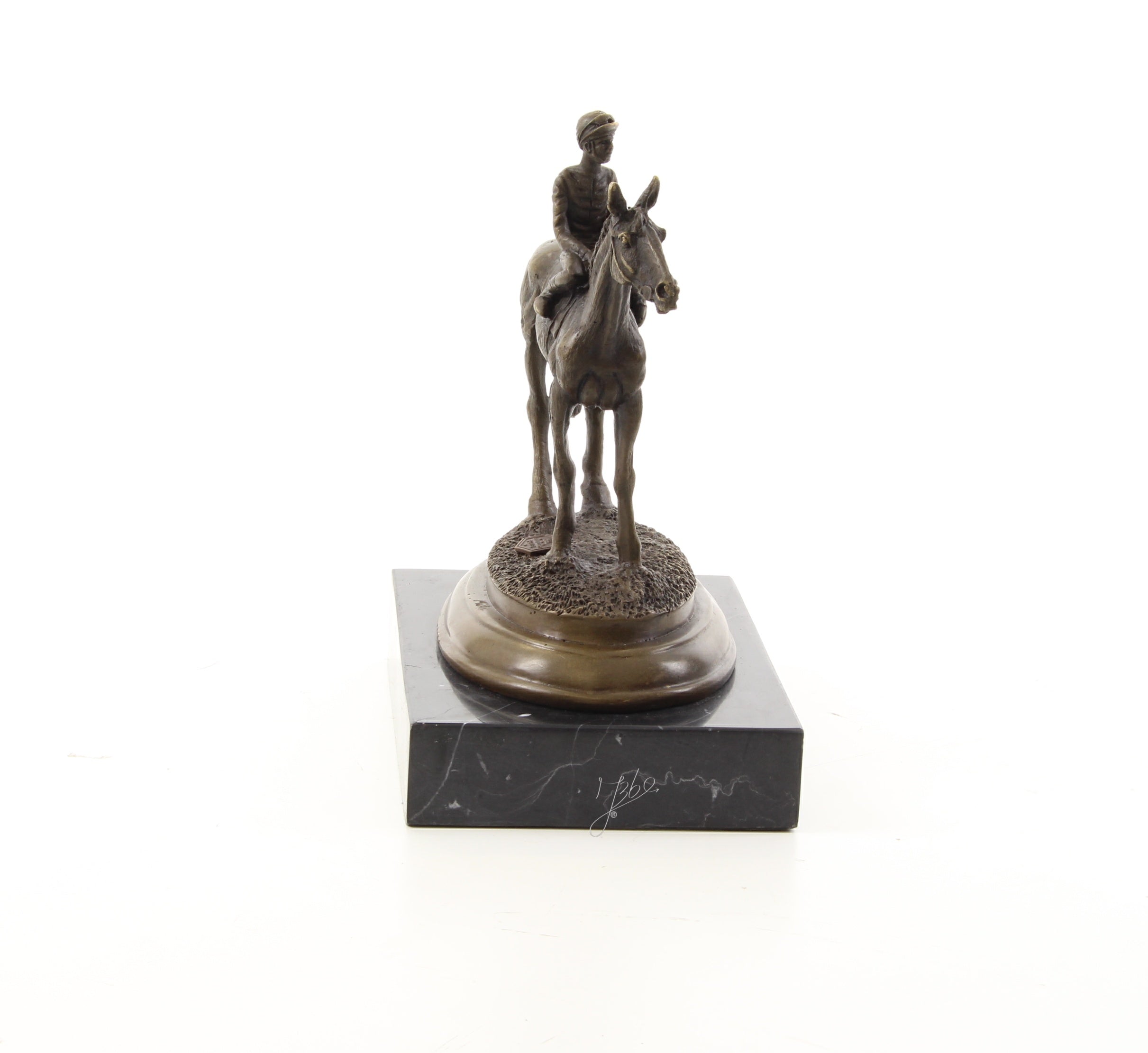 Imperius Reiter Skulptur aus echter Bronze mit Marmorsockel