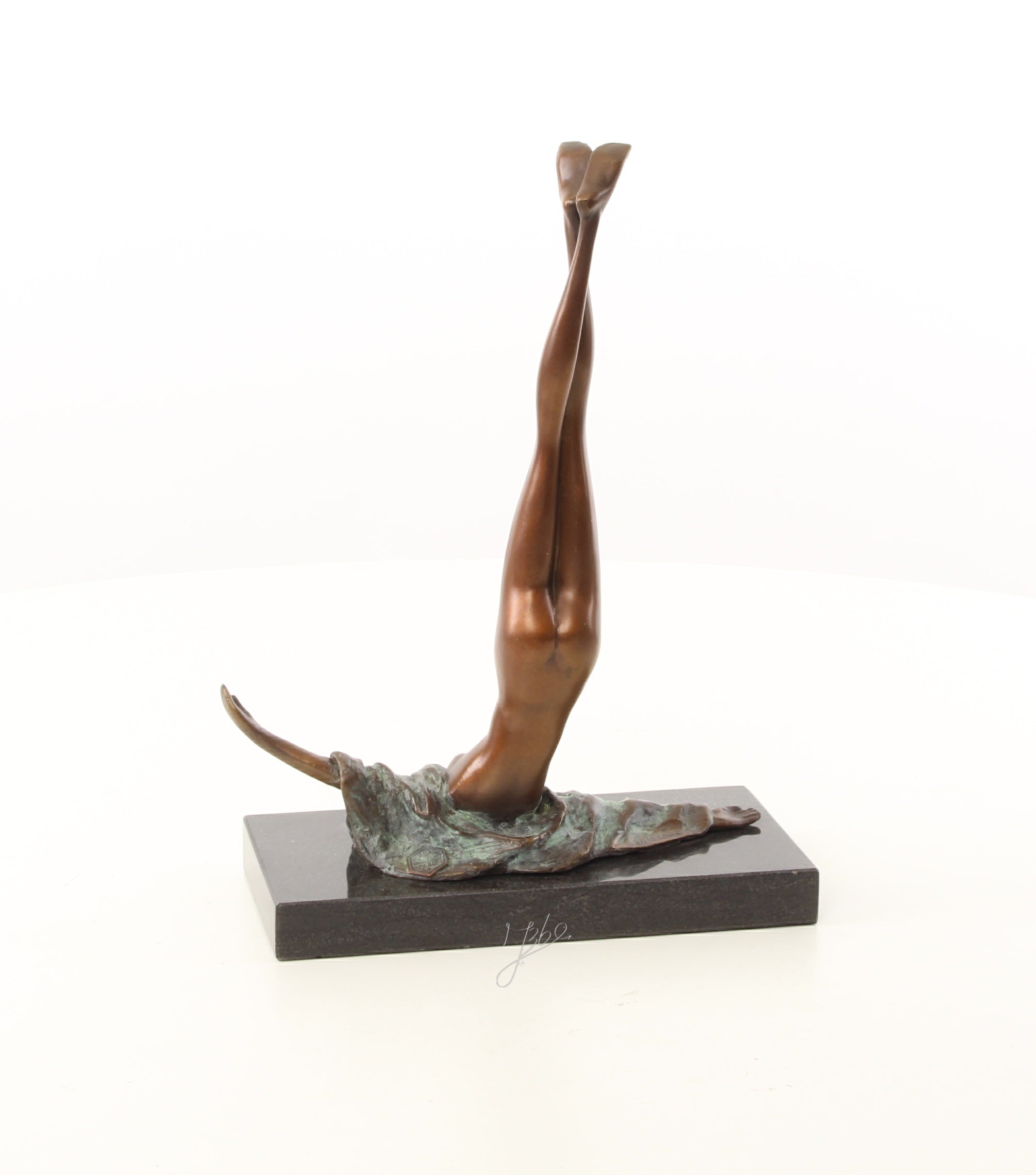 Camouflage Bronze Skulptur 28 cm modern