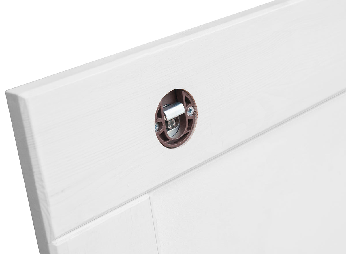 Bologna Elegante Massivholz Kiefer Spiegel 70x60 | Farbe weiß