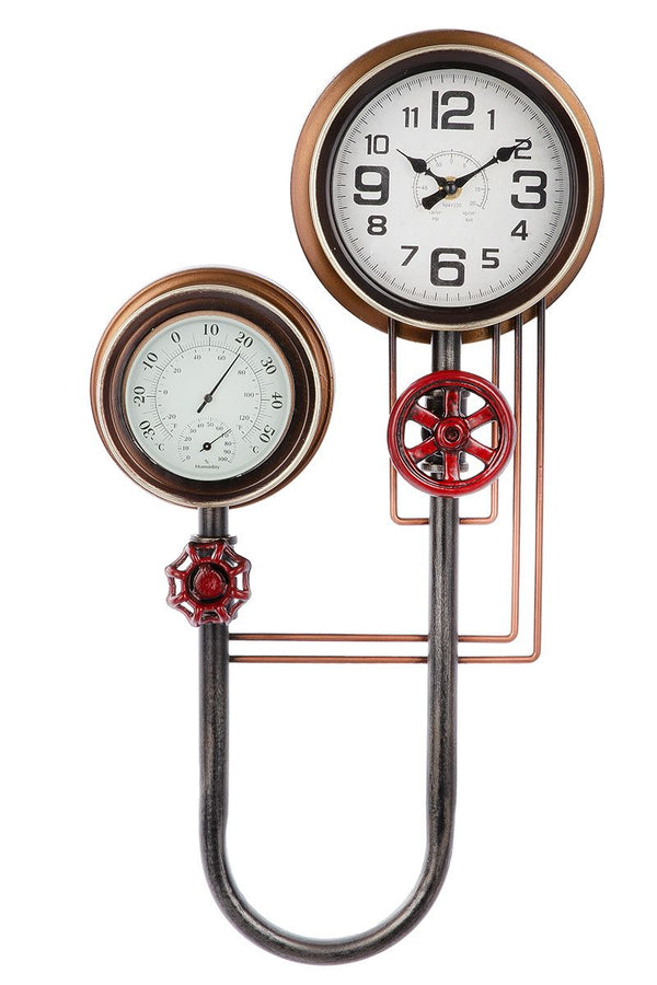 Industrielle Wanduhr Adega mit Thermometer und Hygrometer – Ein funktionaler Hingucker