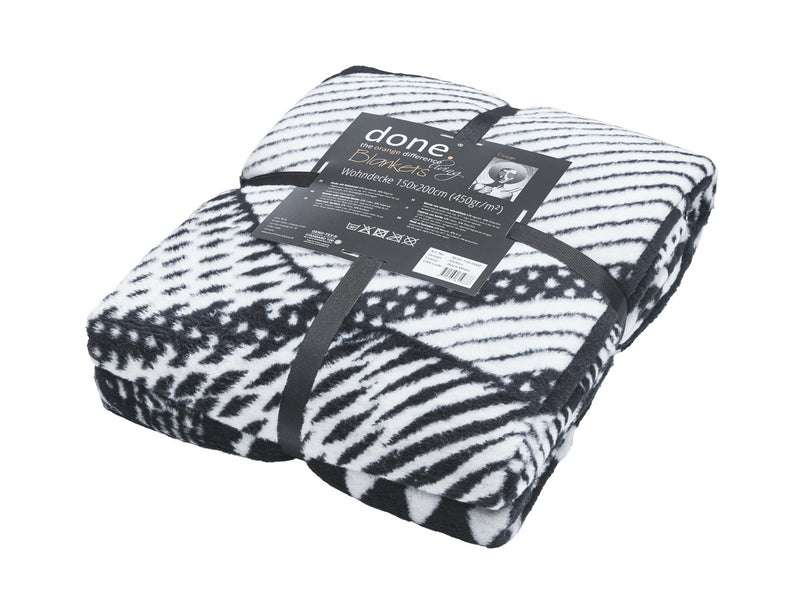 Duvet in stylish patterns 150x200 cm blanket cuddly blanket