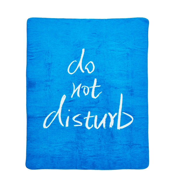 Knuffeldeken Eliza Do Not Disturb turkoois 150x200cm