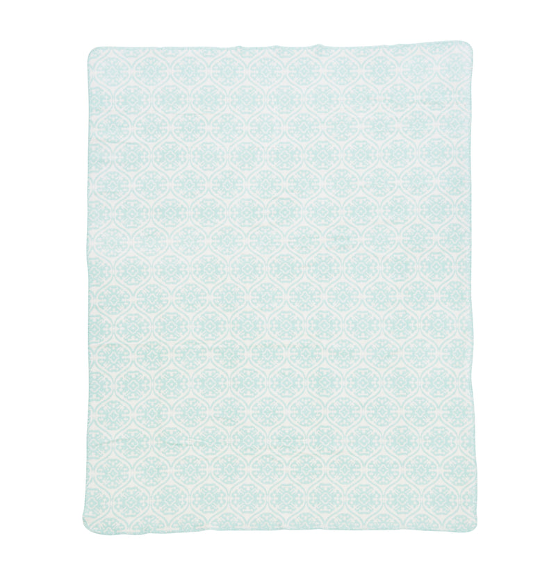 Knuffeldeken Florence mint met patroon 150x200cm