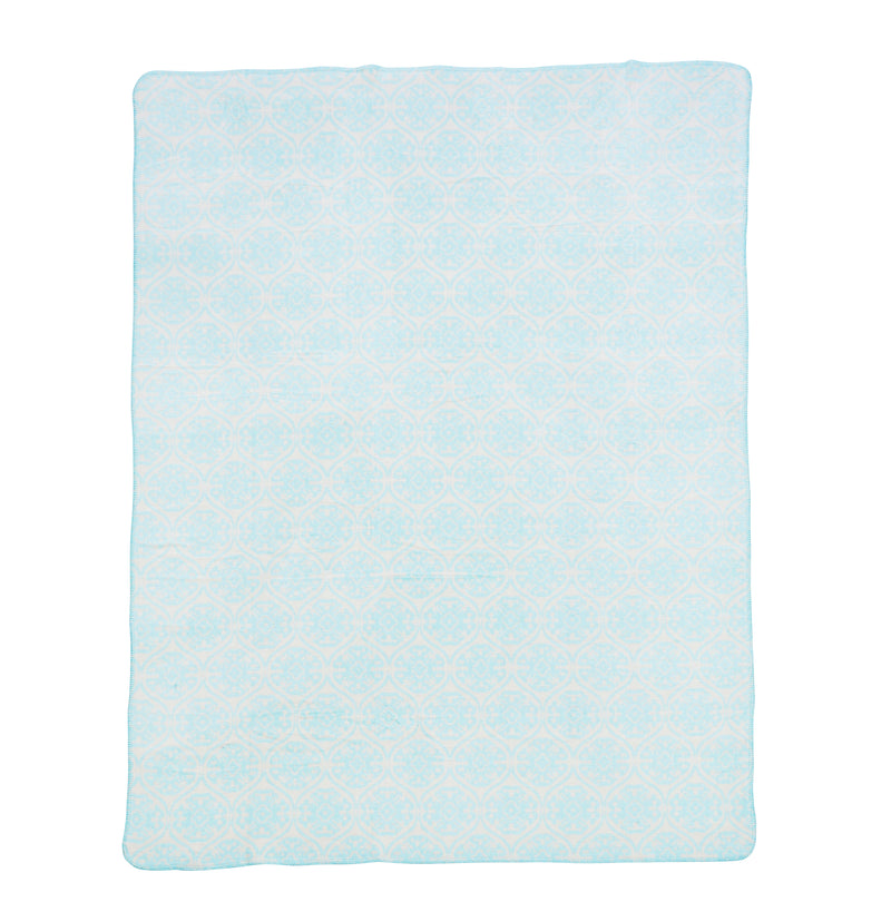 Knuffeldeken Florence mint met patroon 150x200cm