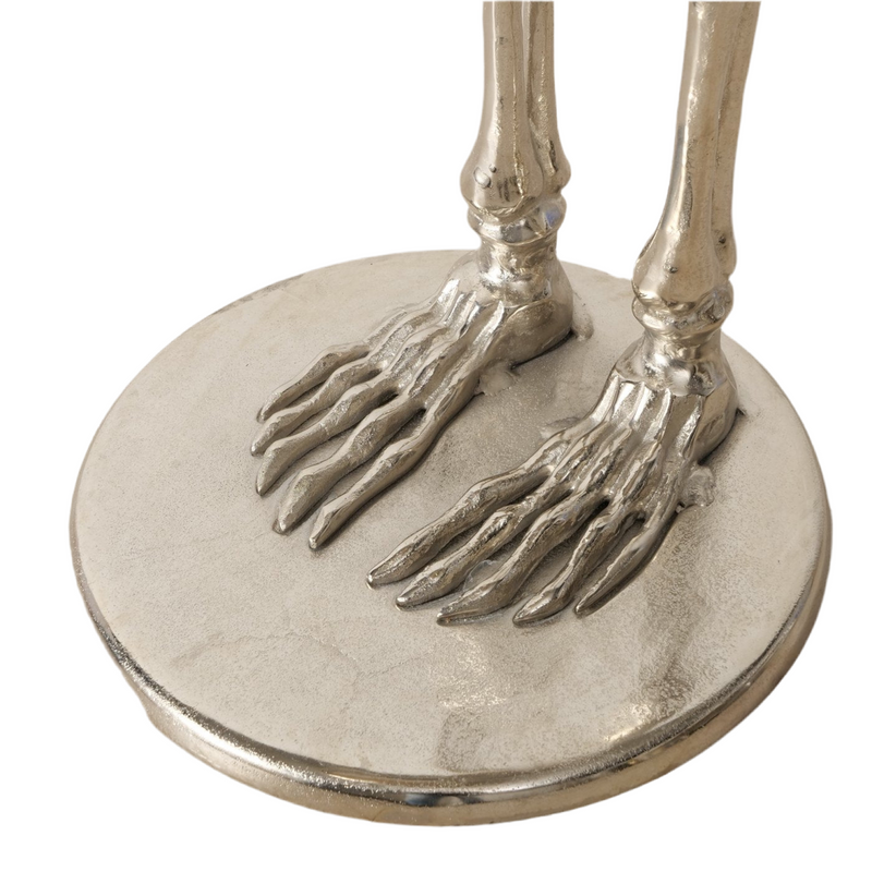 Exclusive Silver Skull champagne cooler in a set of 2 – Handcrafted skeleton design