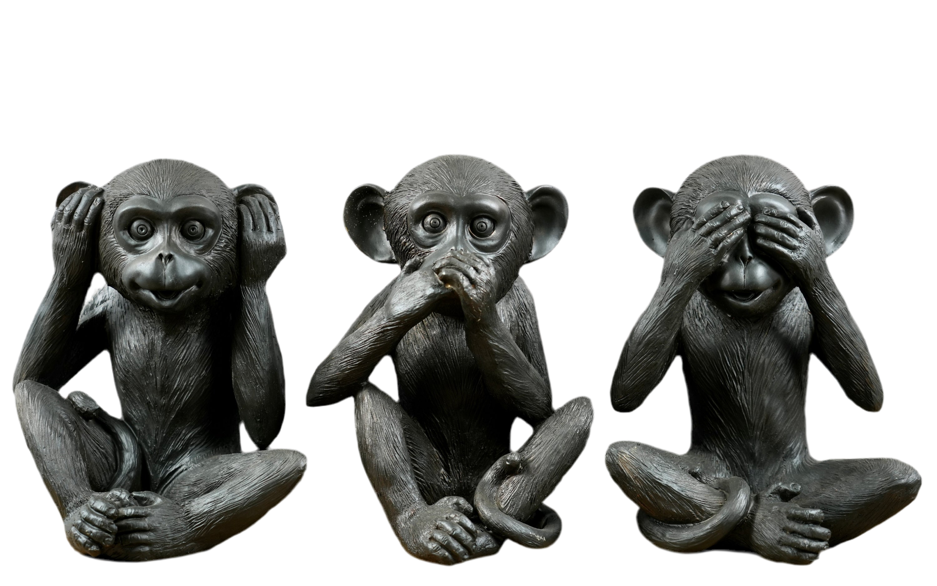 3 Monkeys Figure Hear no evil, see no evil, speak no evil - XXL size