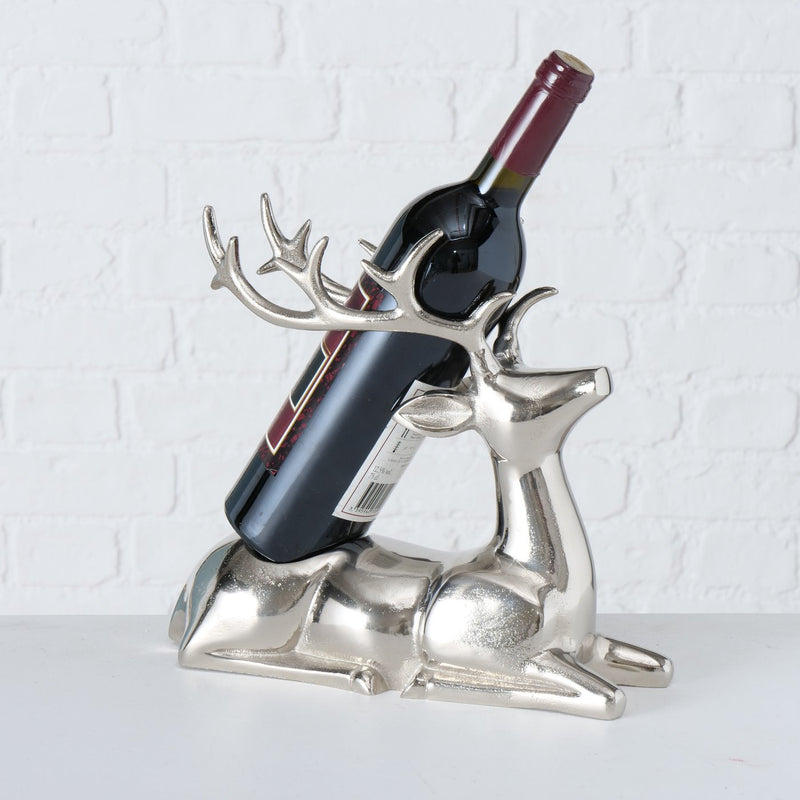 Flaschenträger Xadus – Kunstvoller Hirsch aus Aluminium