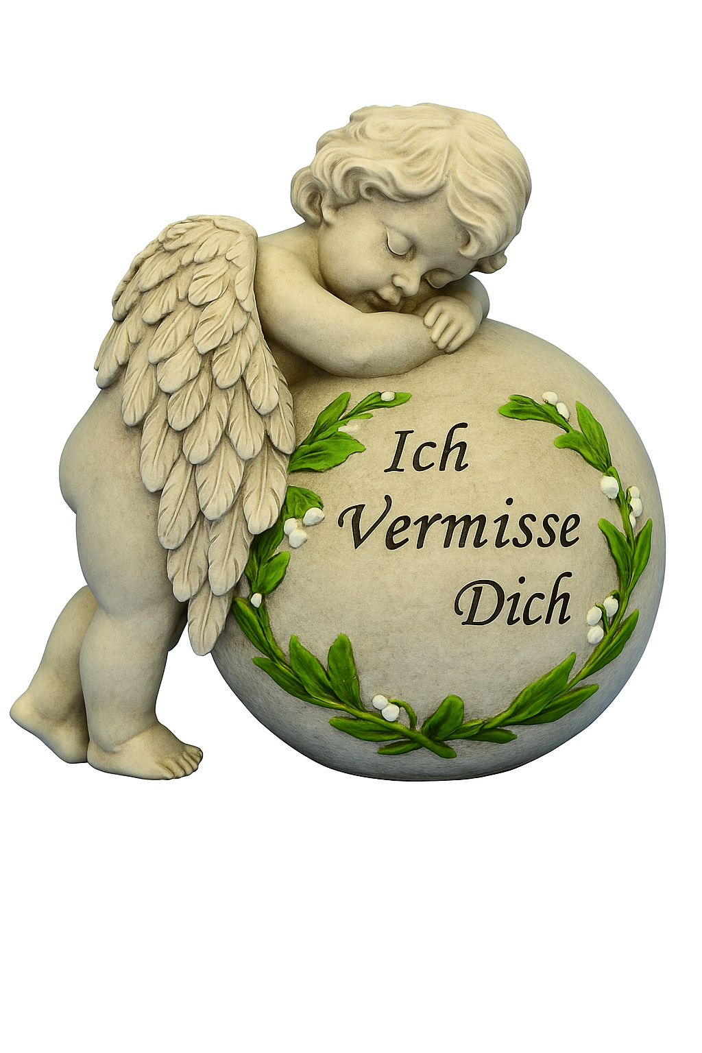 Engel auf Kugel Ich vermisse Dich 19,5 cm Dekorative Trauerfigur
