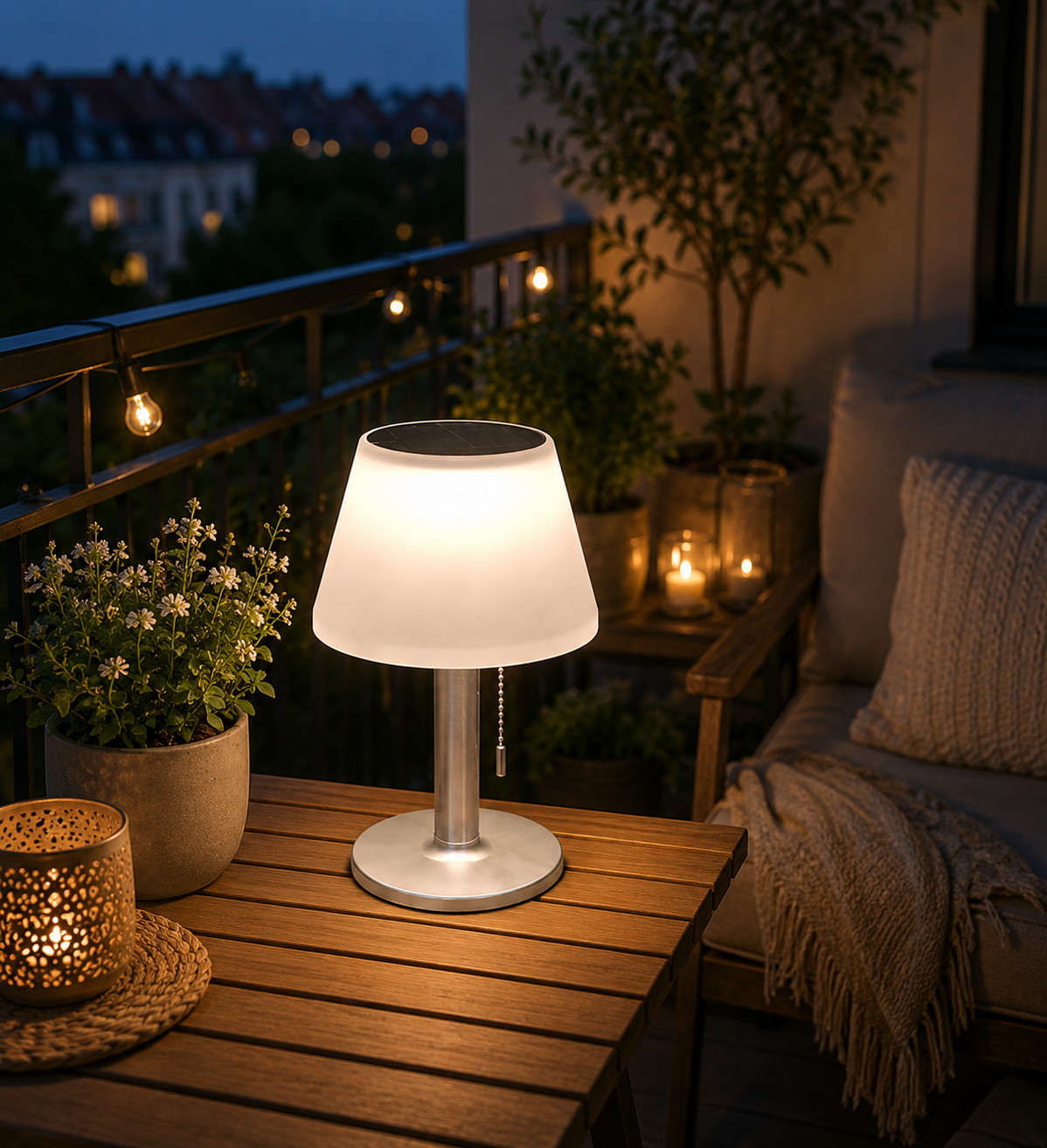 Solartischleuchte Lumo Nature LED Warmweiß 10LED Outdoor