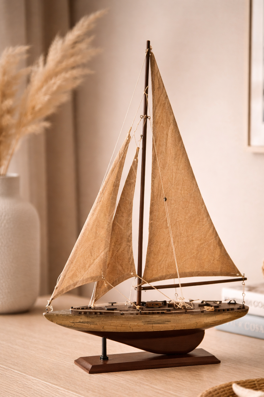 Segelboot Deko Holz Maritime Figur