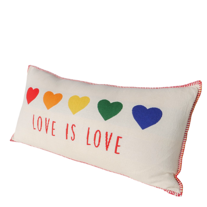 Rainbow heart cushion "Colove" - ​​a statement for love and diversity in your living spaces
