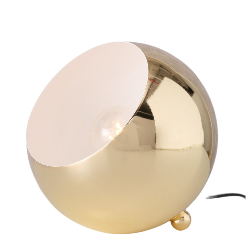 Moderne tafellamp Goldy Round in glanzend goud 15 cm