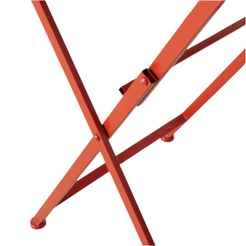 Bistroset Jasmin 3-teilig Metall rot klappbar für Balkon & Garten