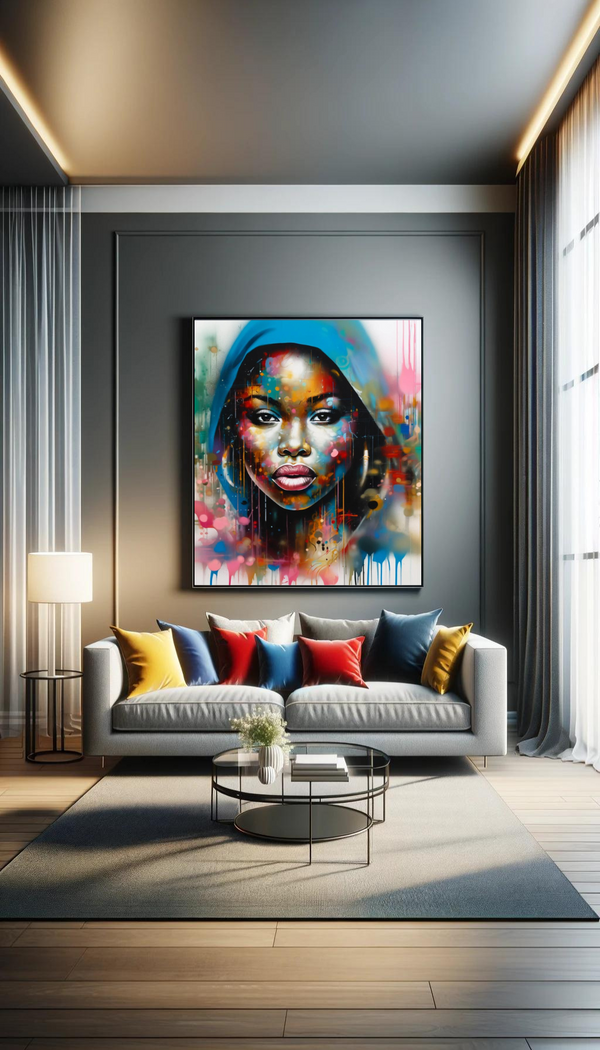 Color Whisperer Elegant canvas art with a floating look 