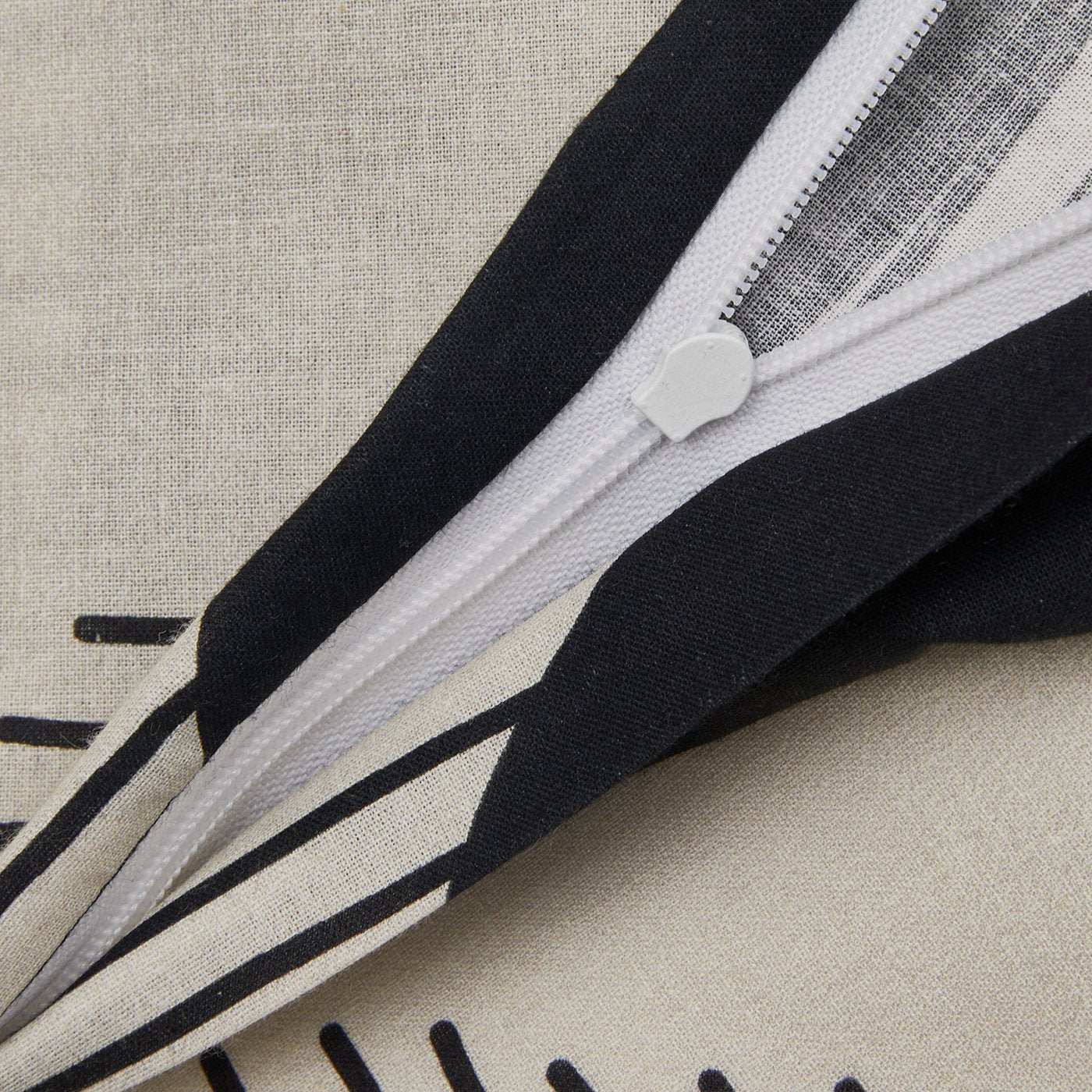 Kaylino Circa Bettwäsche 135x200 cm Geometrisches Design Schwarz Creme 2tlg.