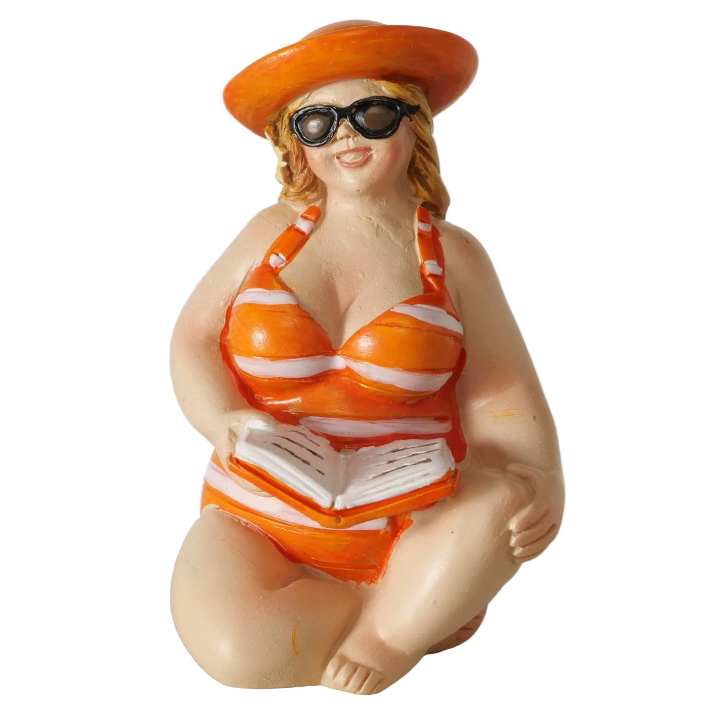 Dekofigur Jodie 2er Set Sommer Damen Handbemalt Orange 5 cm