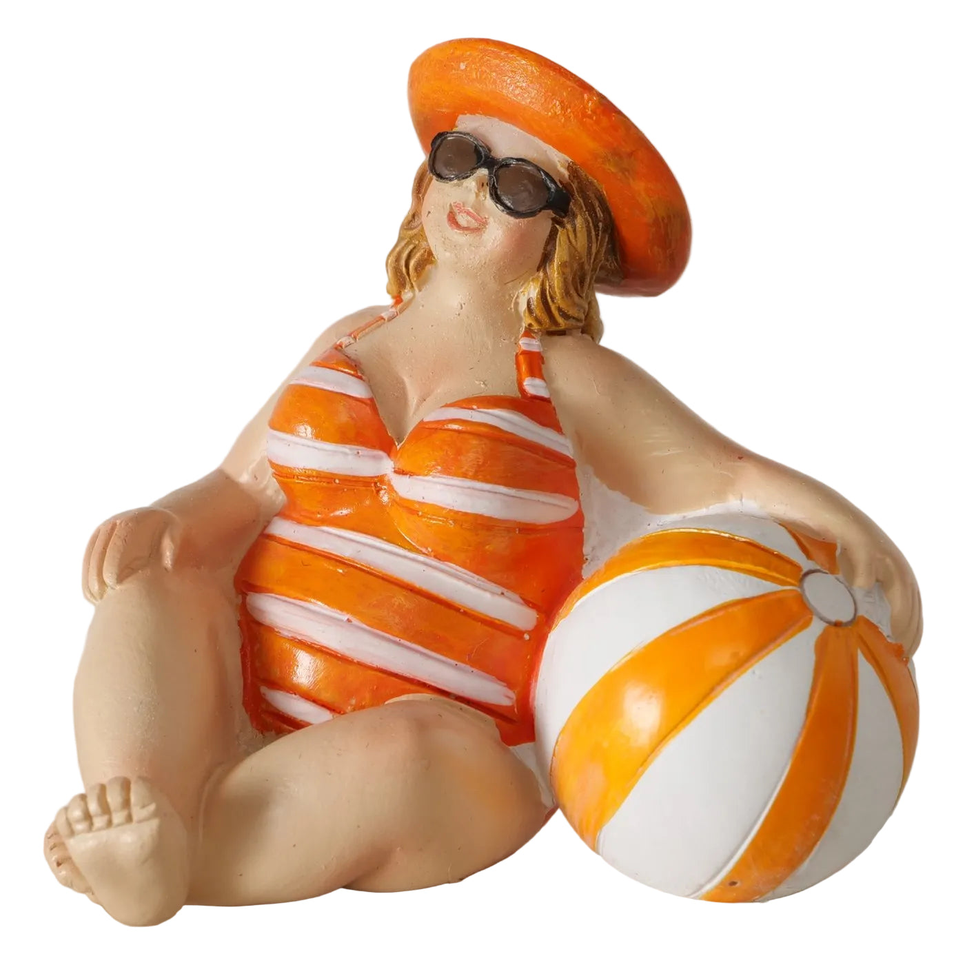 Dekofigur Jodie 2er Set Sommer Damen Handbemalt Orange 5 cm