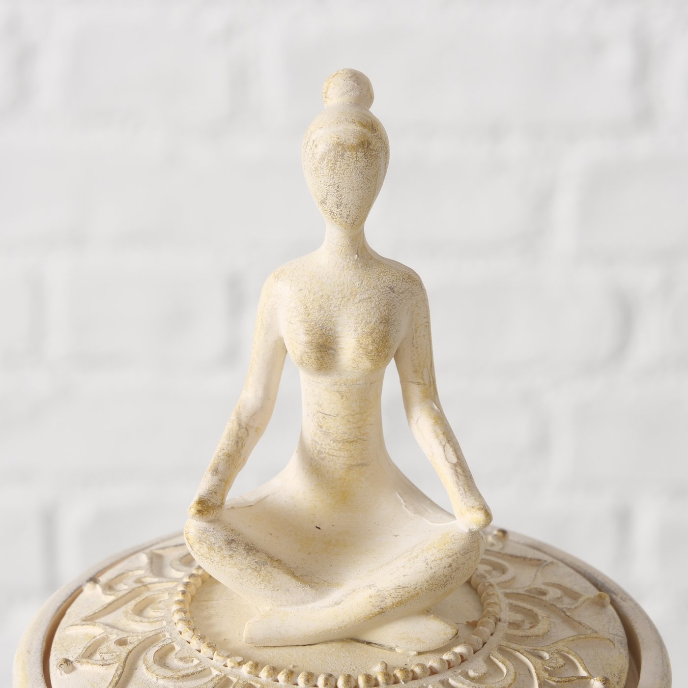 Set of 2 meditation boxes jewelry box - handmade yoga figures