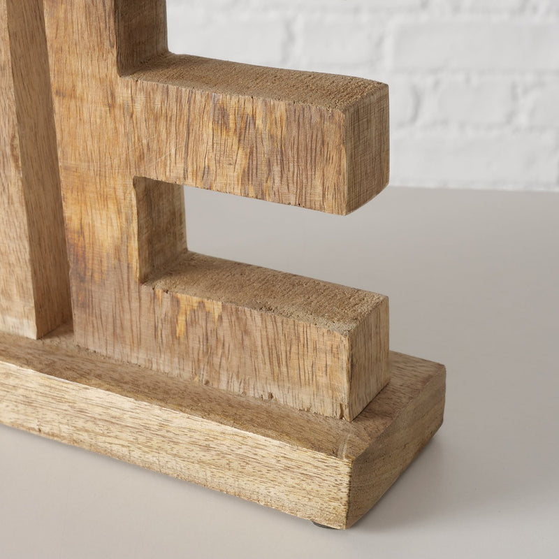 Vilbert opschrift Home met hertenkop – naturel en zwart