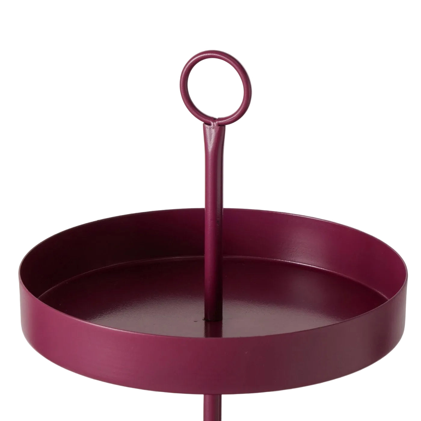Etagere Fiora aus Metall bordeauxrot matt 40 cm