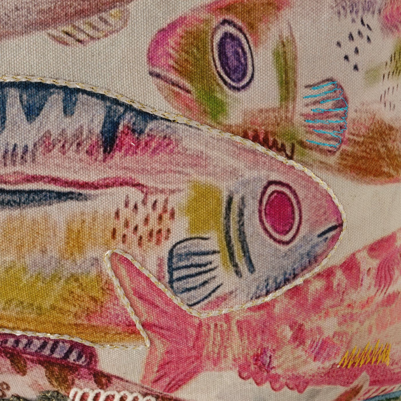 Kissen Marina Fino Rechteck Baumwolle Fischmotiv